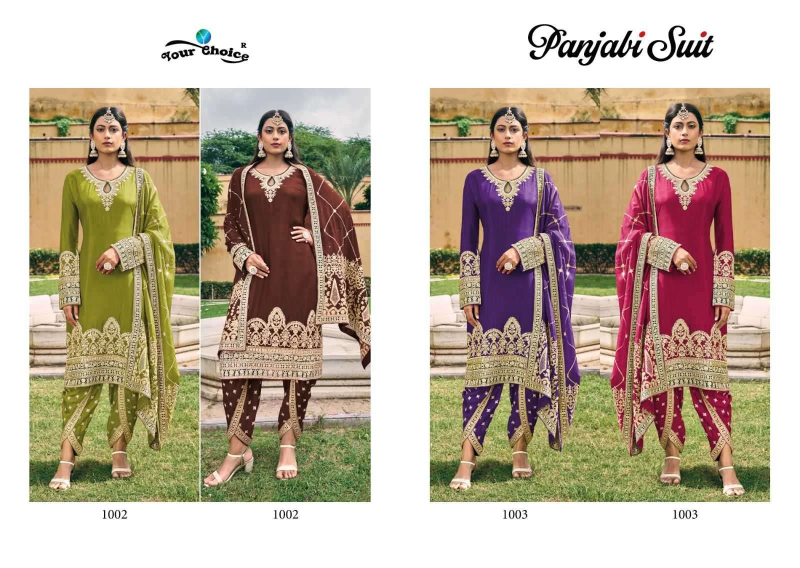 Your Choice Panjabi Suit Heavy Chinon Wholesale Designer Readymade Salwar Suit Catalog — Wholesale Salwar Suits, MPA wholesale from Surat — view 5
